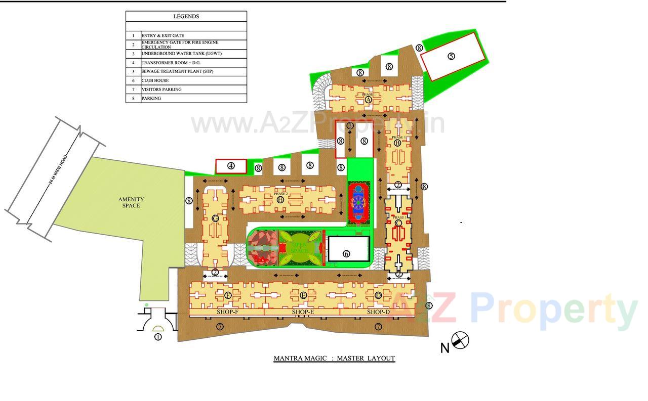 Magic 1 Layout of real estate project Mantra Magic Ii located at Chimbali, Pune, Maharashtra
