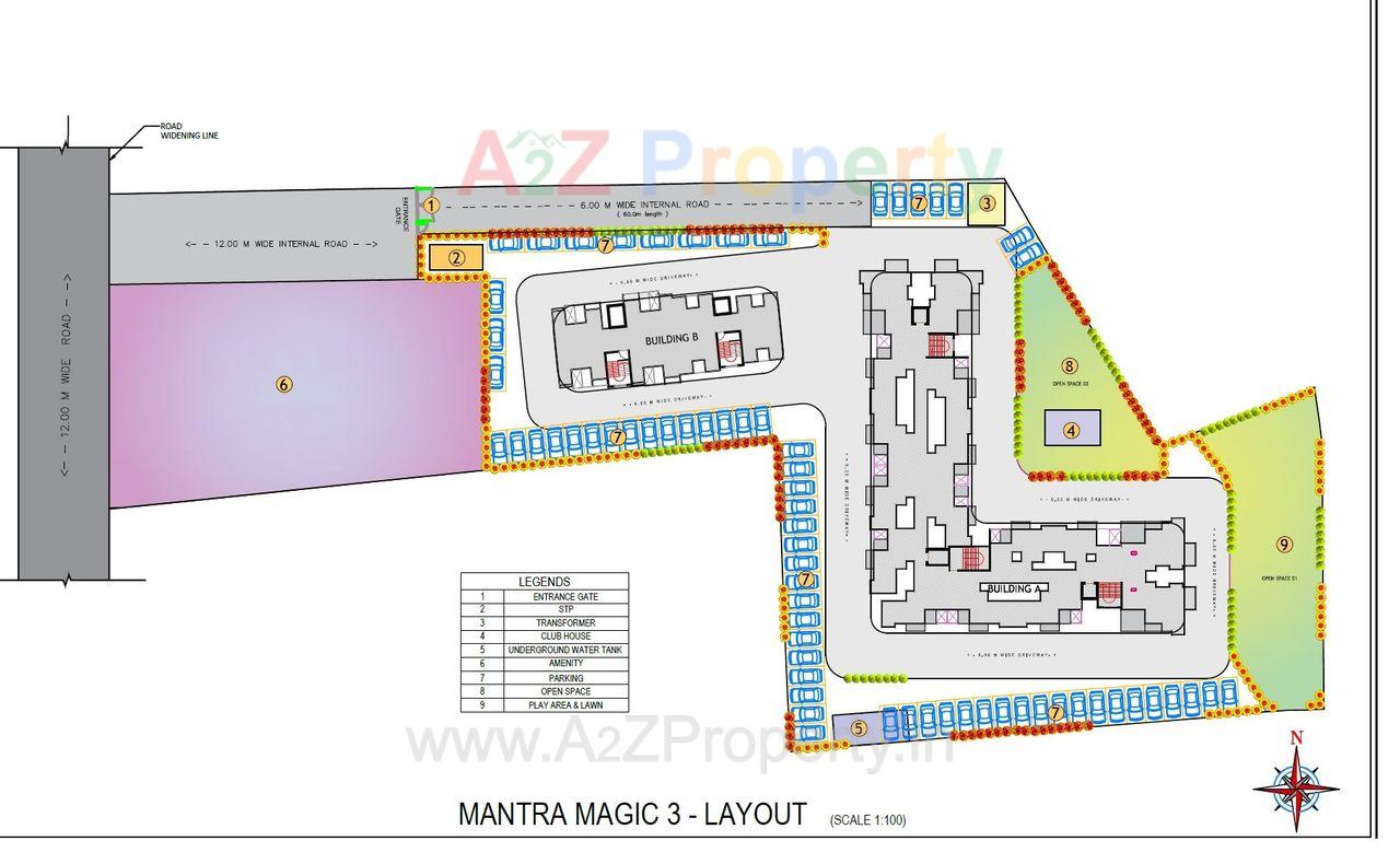 Magic 3 Layout of real estate project Mantra Magic Ii located at Chimbali, Pune, Maharashtra