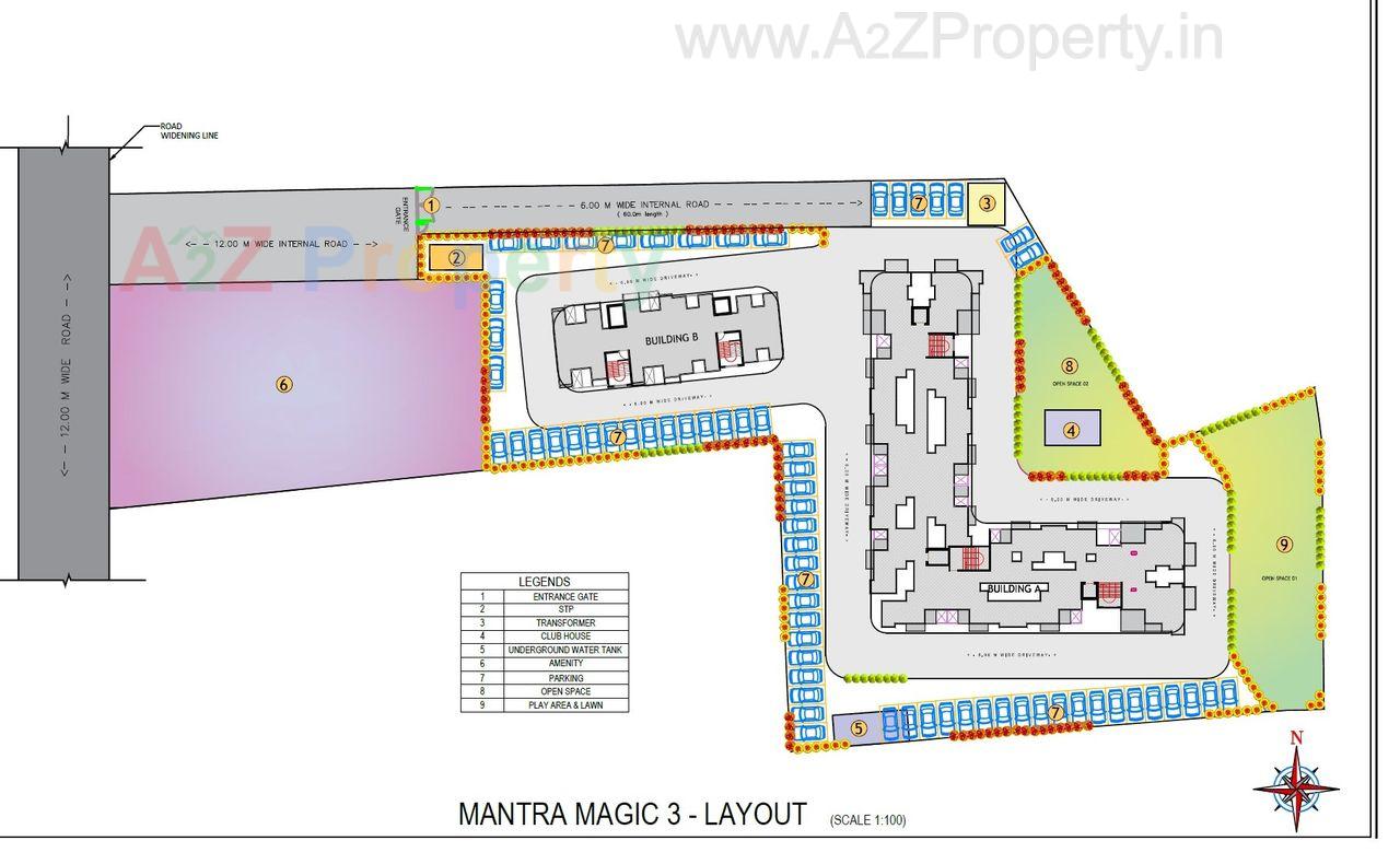 Magic 3 Layout of real estate project Mantra Magic located at Chimbali, Pune, Maharashtra
