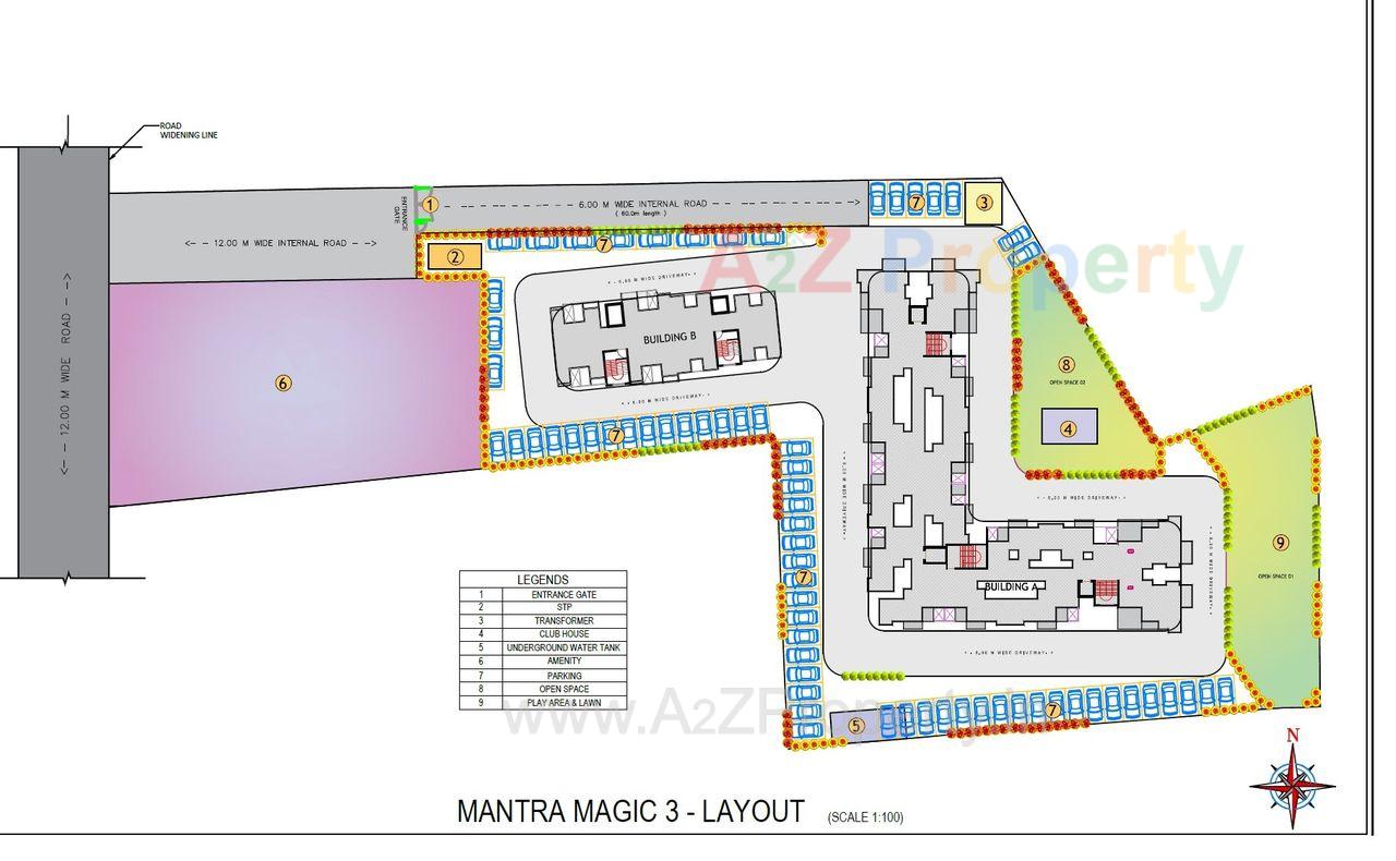 Magic 3 Layout of real estate project Mantra Magic located at Chimbali, Pune, Maharashtra