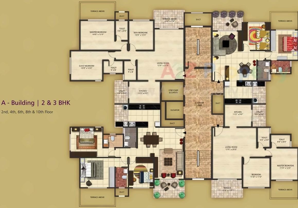 Layout of real estate project Mantri Eternity Plus located at Bhosari, Pune, Maharashtra