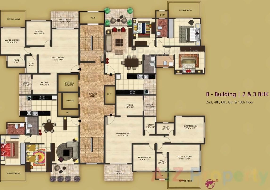 Layout of real estate project Mantri Eternity Plus located at Bhosari, Pune, Maharashtra