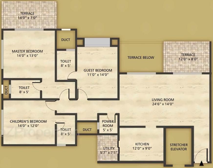 Layout of real estate project Mantri Eternity Plus located at Bhosari, Pune, Maharashtra