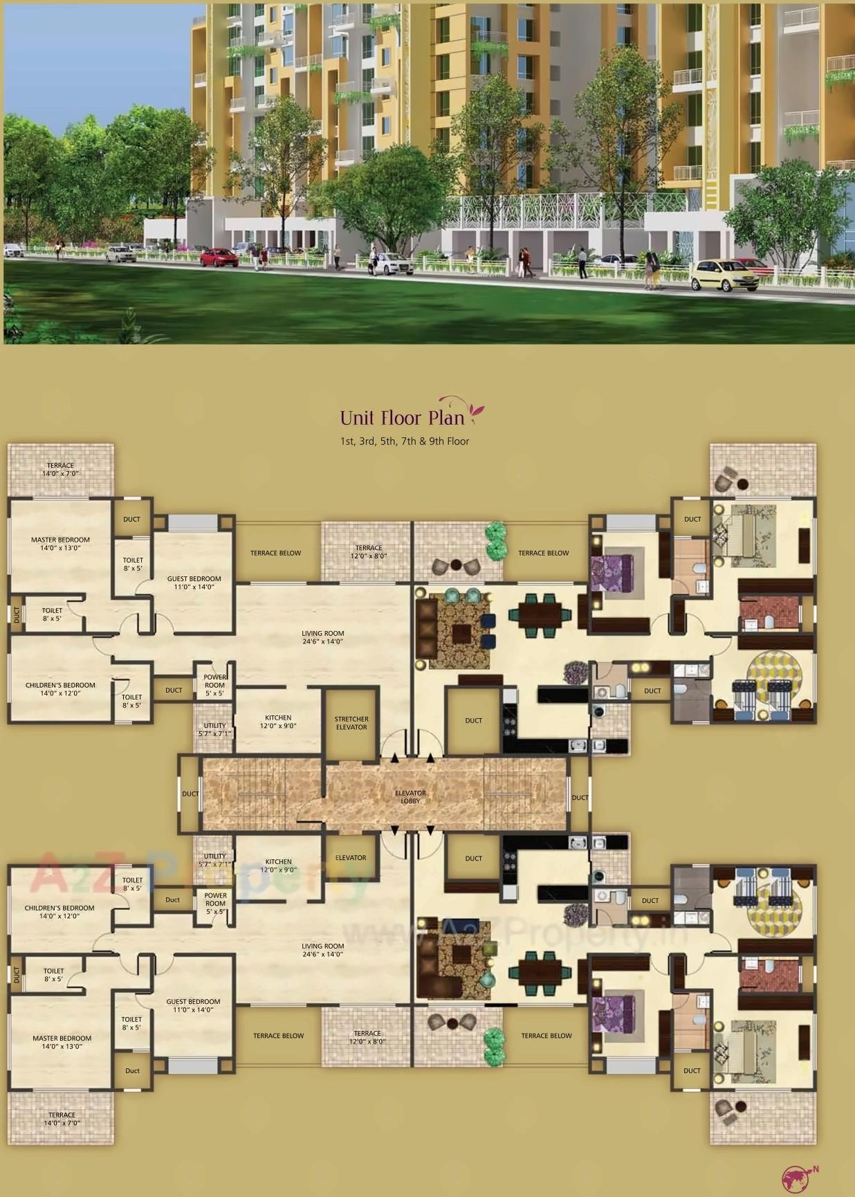 Layout of real estate project Mantri Eternity Plus located at Bhosari, Pune, Maharashtra