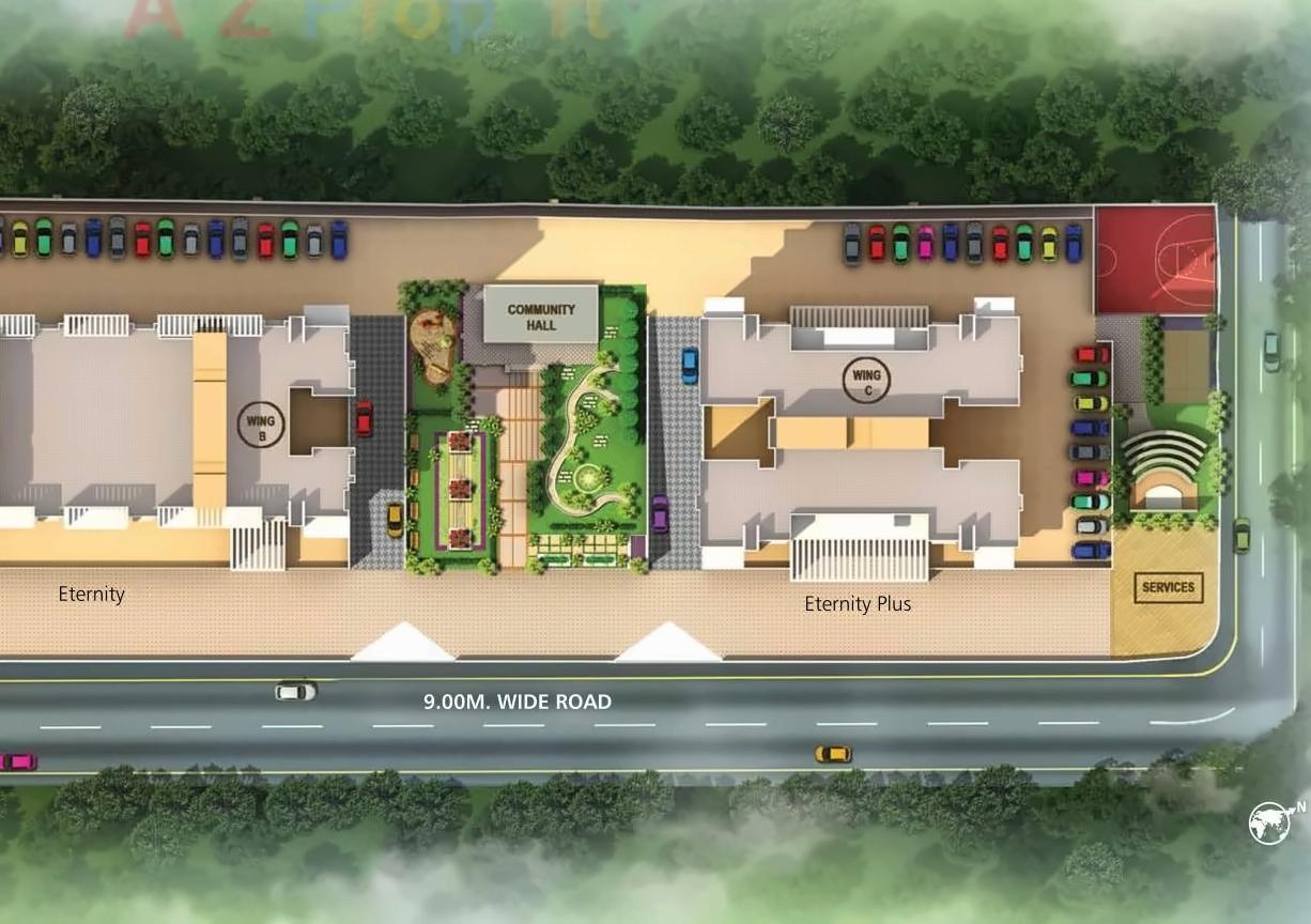 Layout of real estate project Mantri Eternity Plus located at Bhosari, Pune, Maharashtra