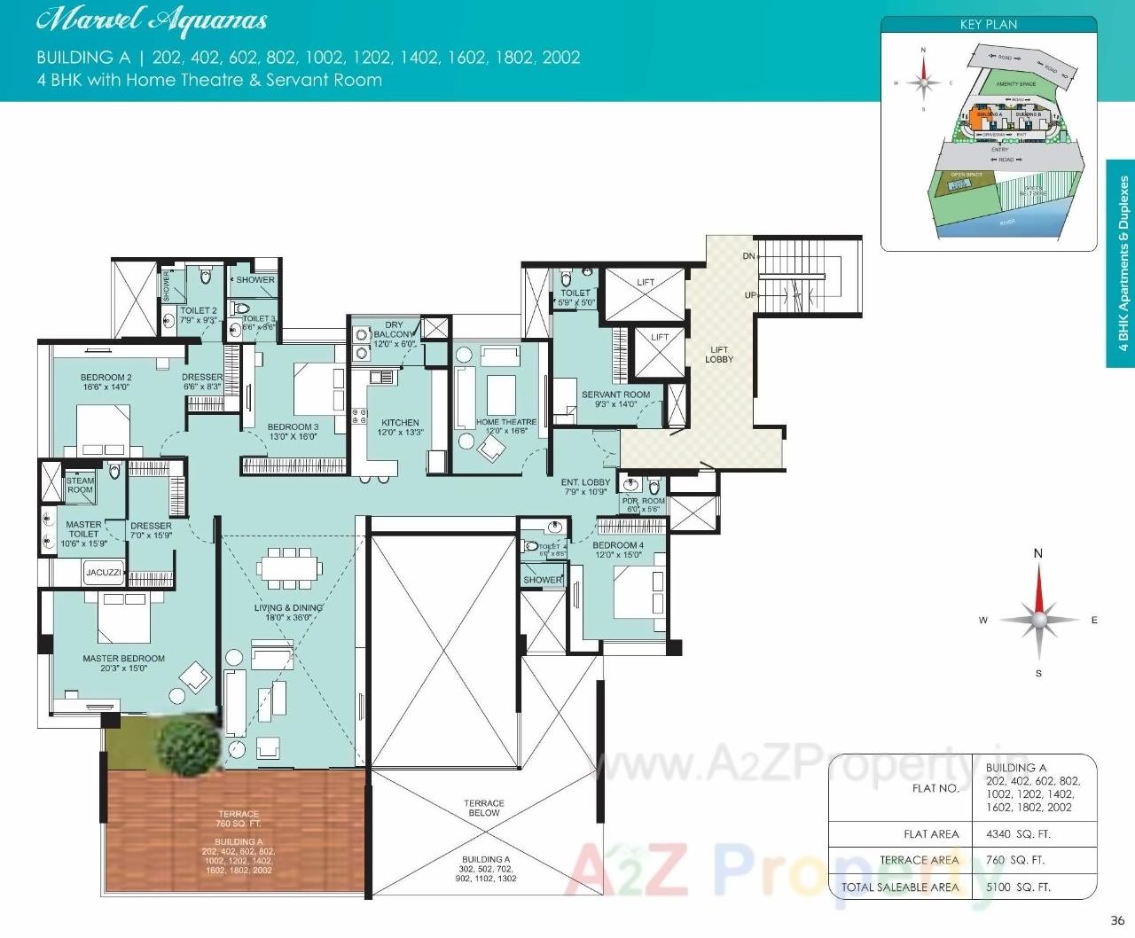 Layout of real estate project Marvel Aquanas located at Kharadi, Pune, Maharashtra