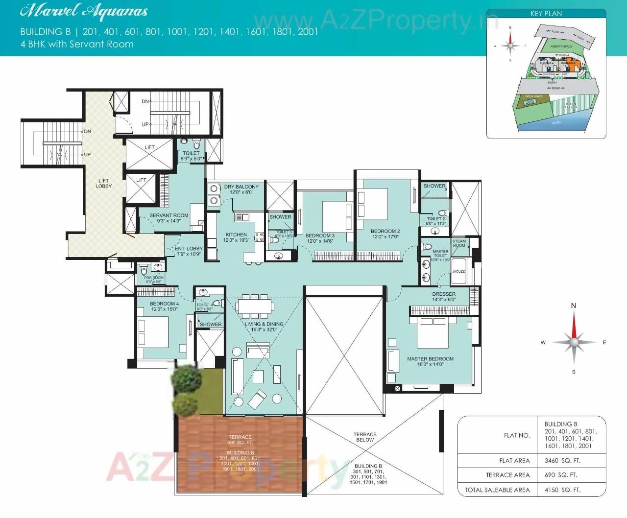 Layout of real estate project Marvel Aquanas located at Kharadi, Pune, Maharashtra
