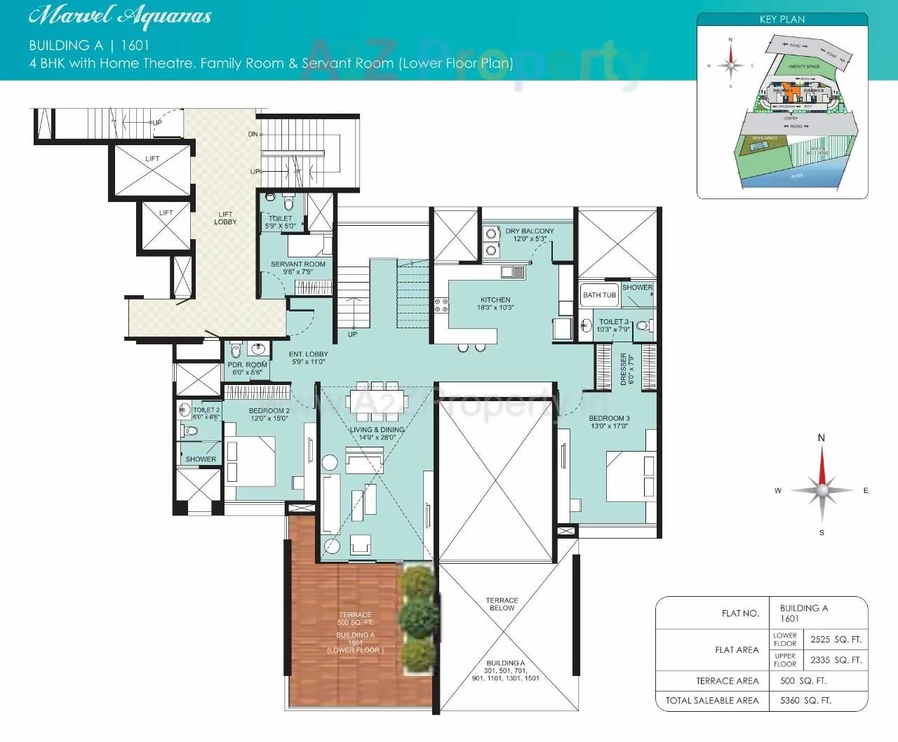 Layout of real estate project Marvel Aquanas located at Kharadi, Pune, Maharashtra