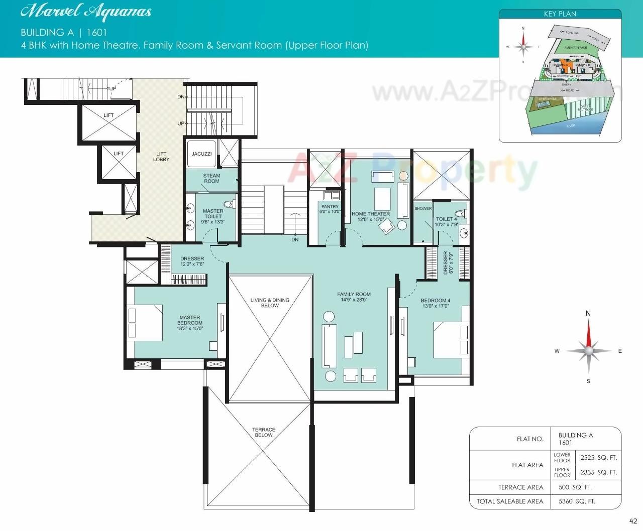 Layout of real estate project Marvel Aquanas located at Kharadi, Pune, Maharashtra