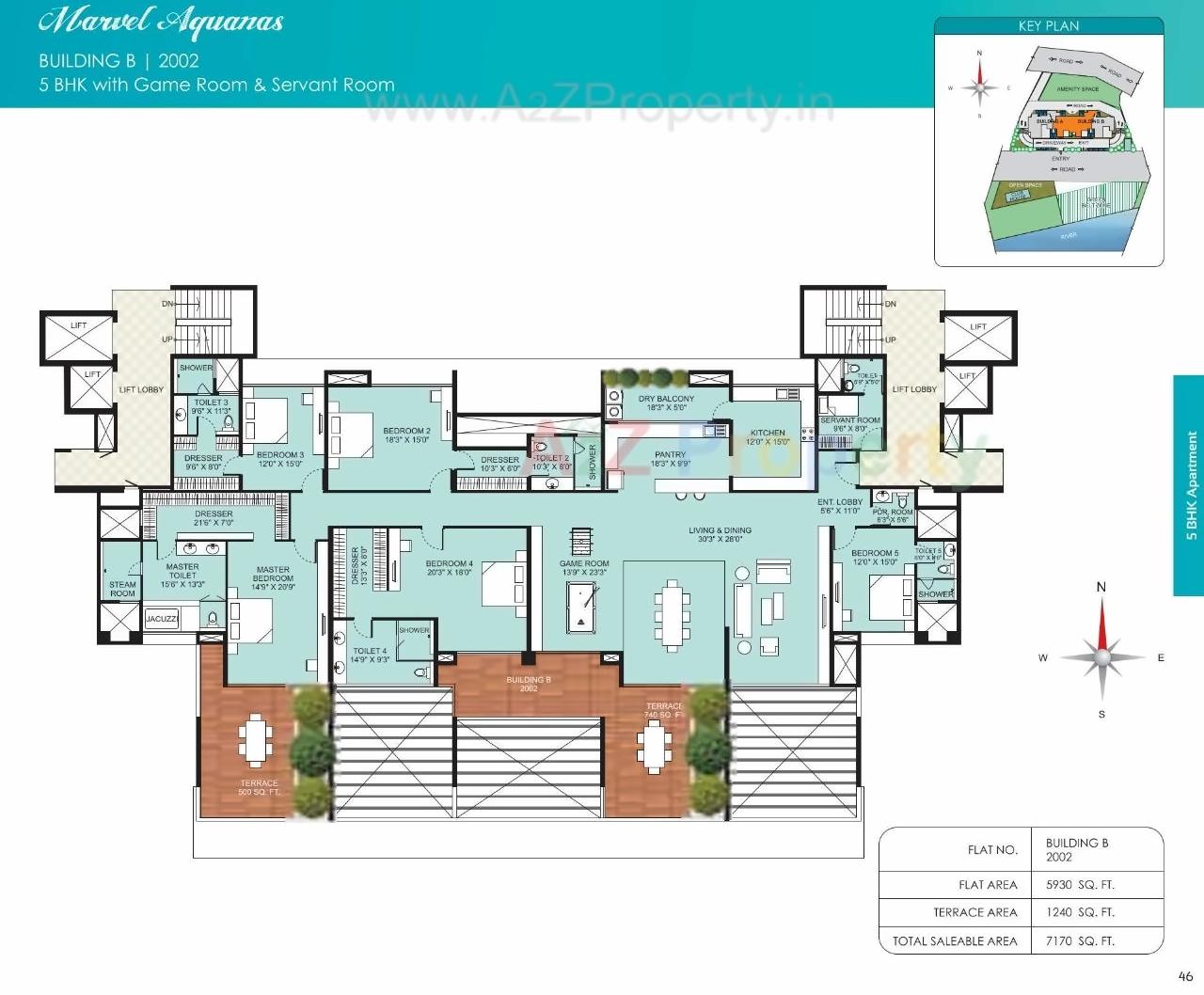 Layout of real estate project Marvel Aquanas located at Kharadi, Pune, Maharashtra