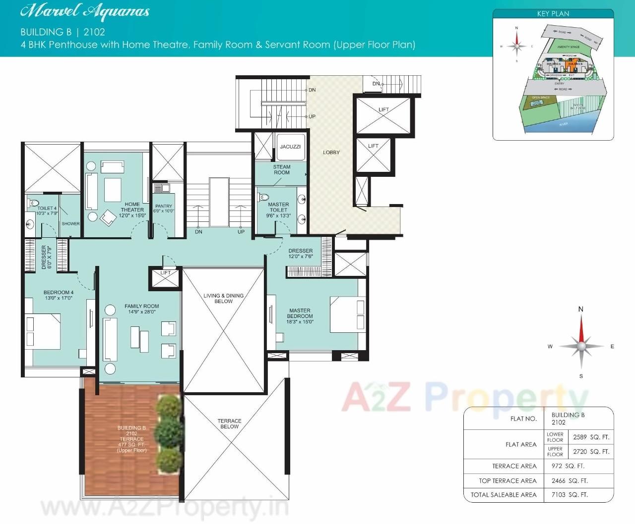 Layout of real estate project Marvel Aquanas located at Kharadi, Pune, Maharashtra