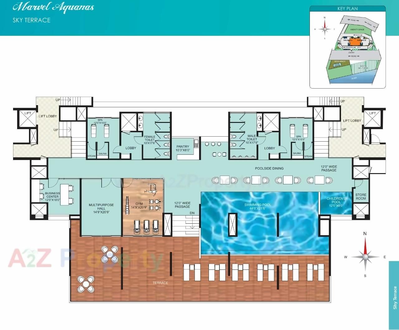 Layout of real estate project Marvel Aquanas located at Kharadi, Pune, Maharashtra