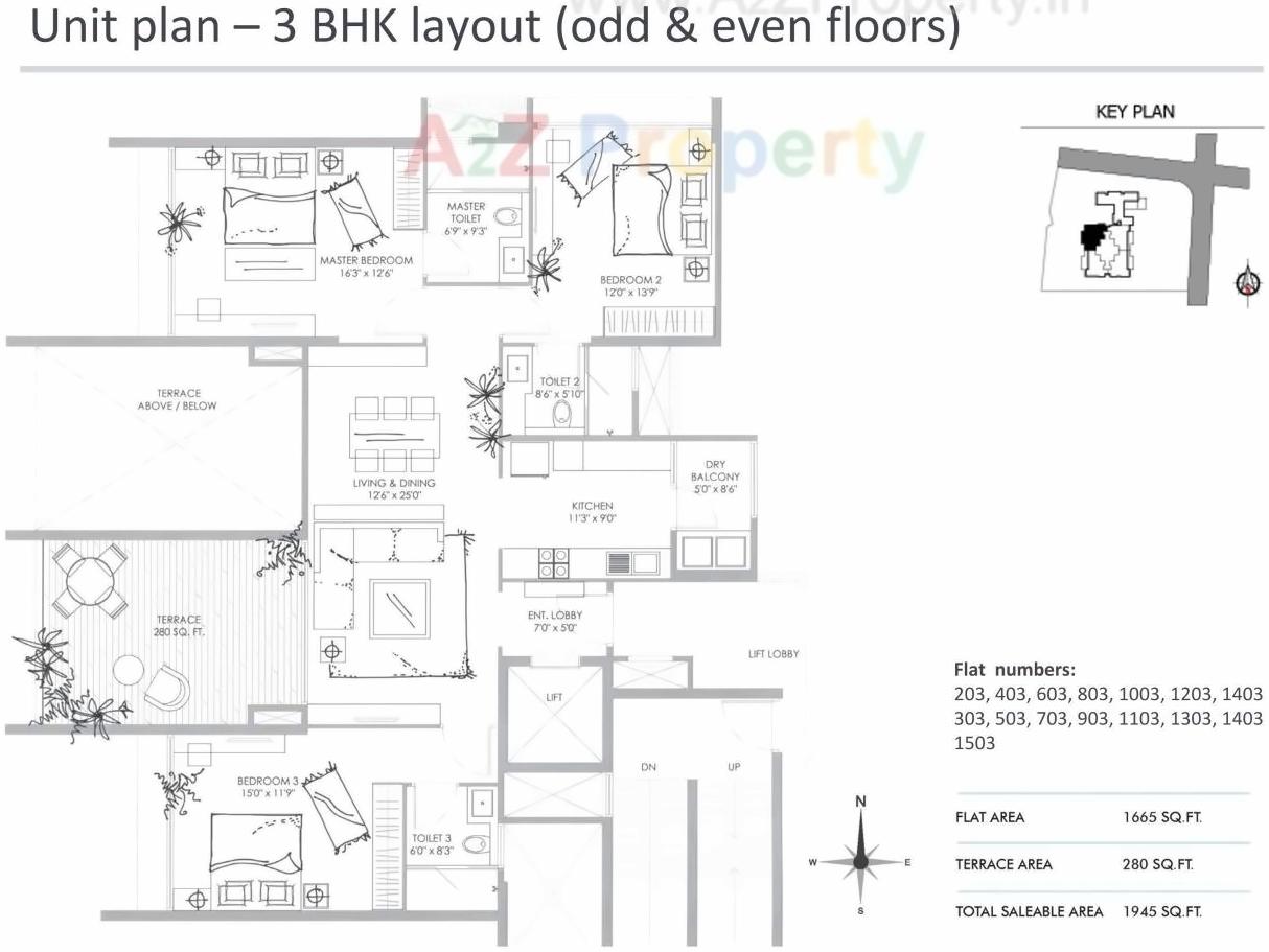 Layout of real estate project Marvel Basilo A located at Pune-m-corp, Pune, Maharashtra