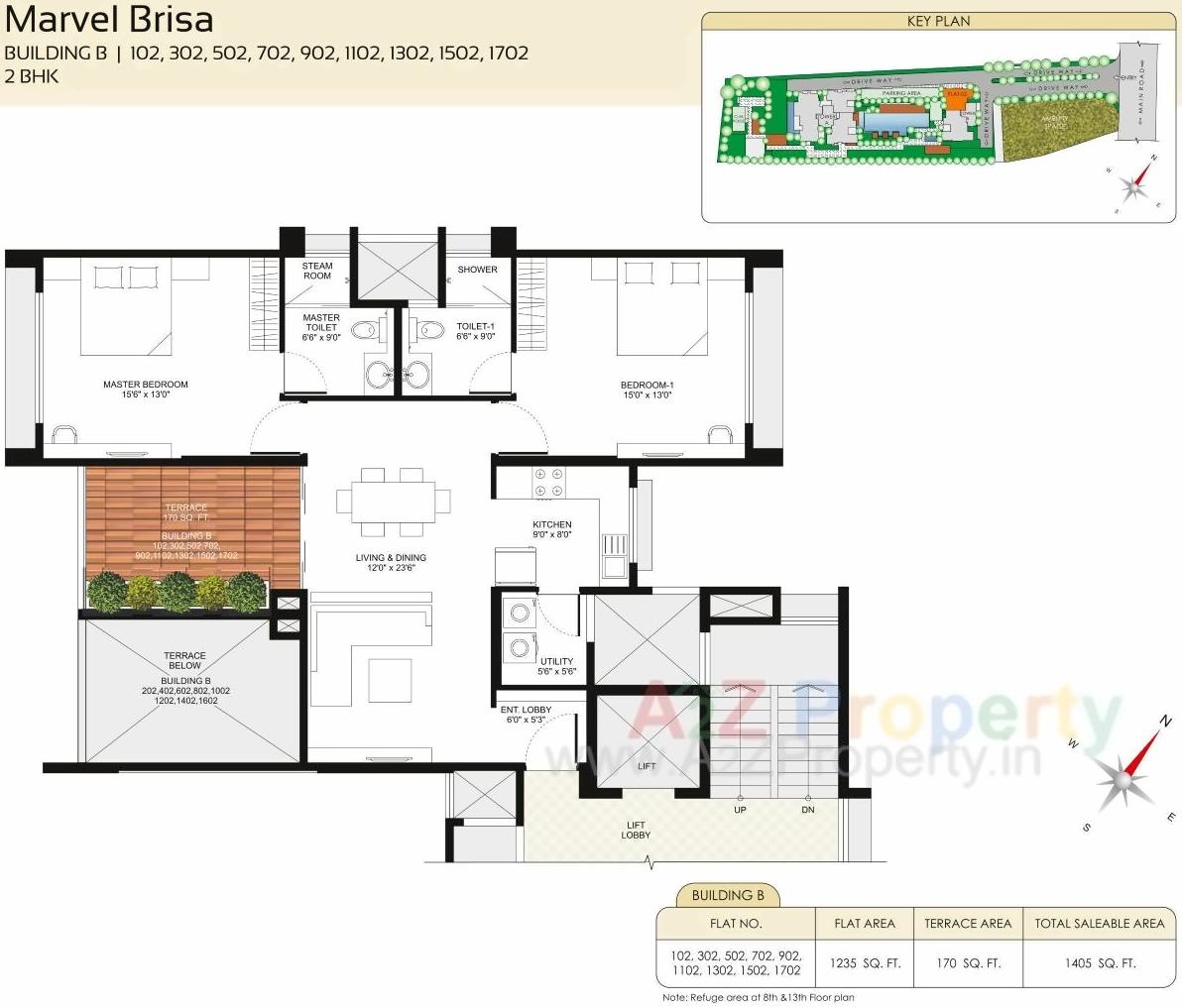 Layout of real estate project Marvel Brisa located at Pune-m-corp, Pune, Maharashtra