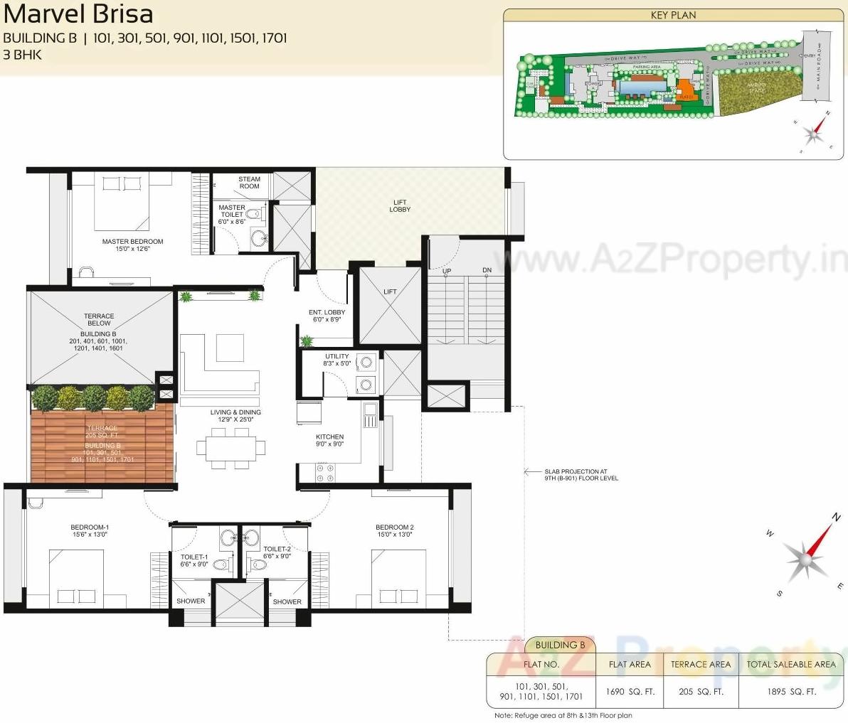 Layout of real estate project Marvel Brisa located at Pune-m-corp, Pune, Maharashtra