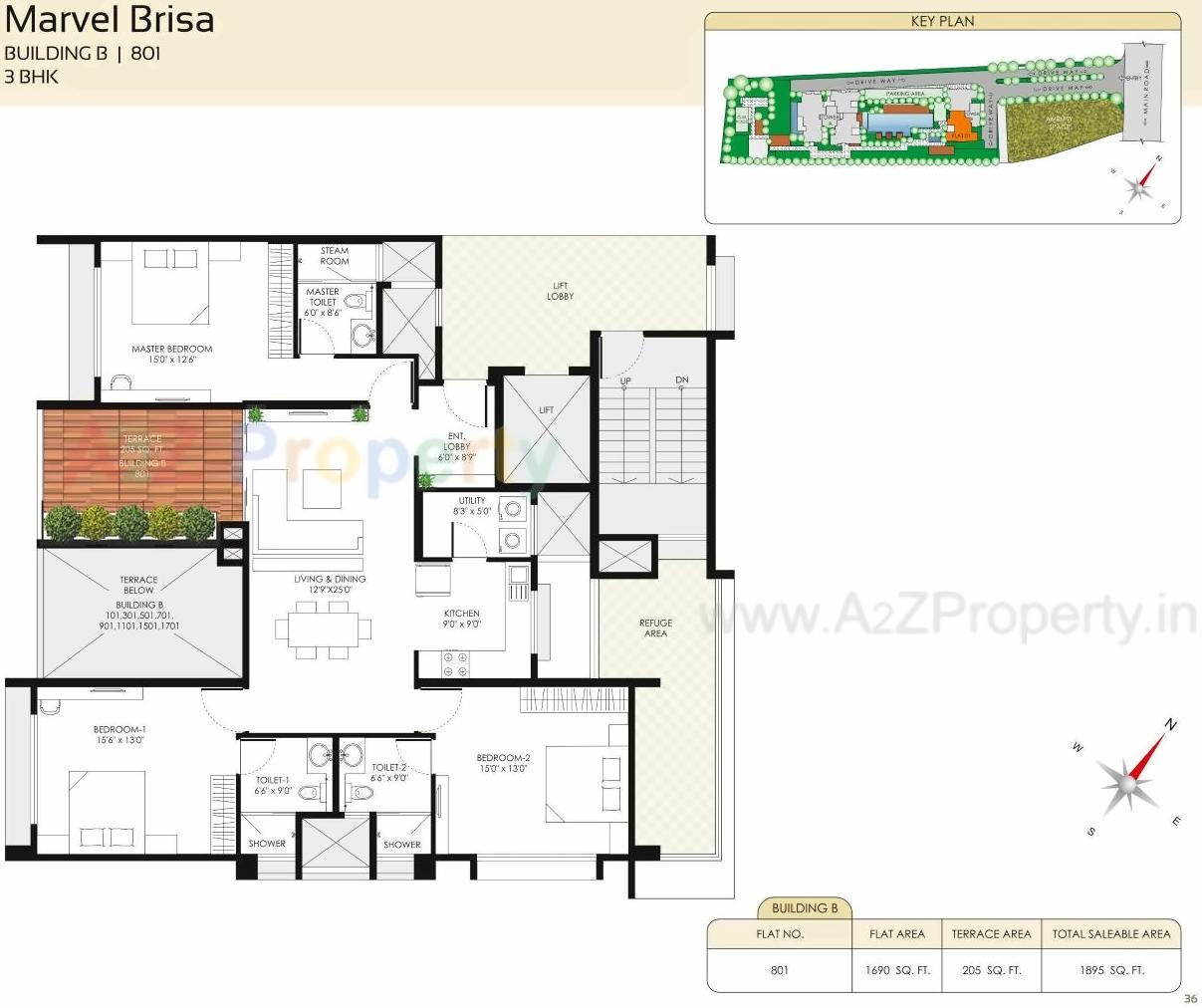 Layout of real estate project Marvel Brisa located at Pune-m-corp, Pune, Maharashtra