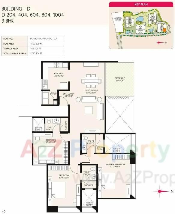 Layout of real estate project Marvel Cerise located at Kharadi, Pune, Maharashtra