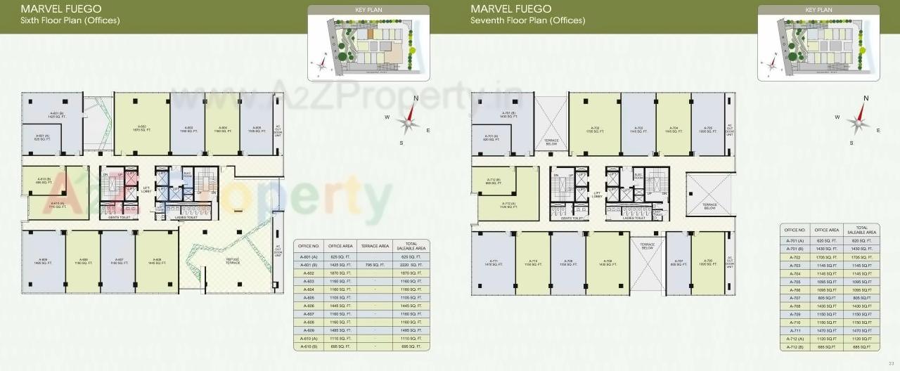 Layout of real estate project Marvel Fuego located at Hadapsar, Pune, Maharashtra