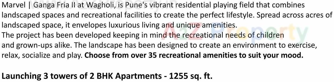  of real estate project Marvel Ganga Fria P1, P2, P located at Wagholi, Pune, Maharashtra