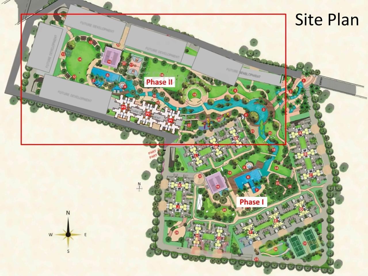 Layout of real estate project Marvel Ganga Fria P1, P2, P located at Wagholi, Pune, Maharashtra
