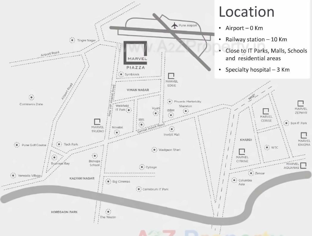  of real estate project Marvel Piazza  0 located at Lohgaon, Pune, Maharashtra