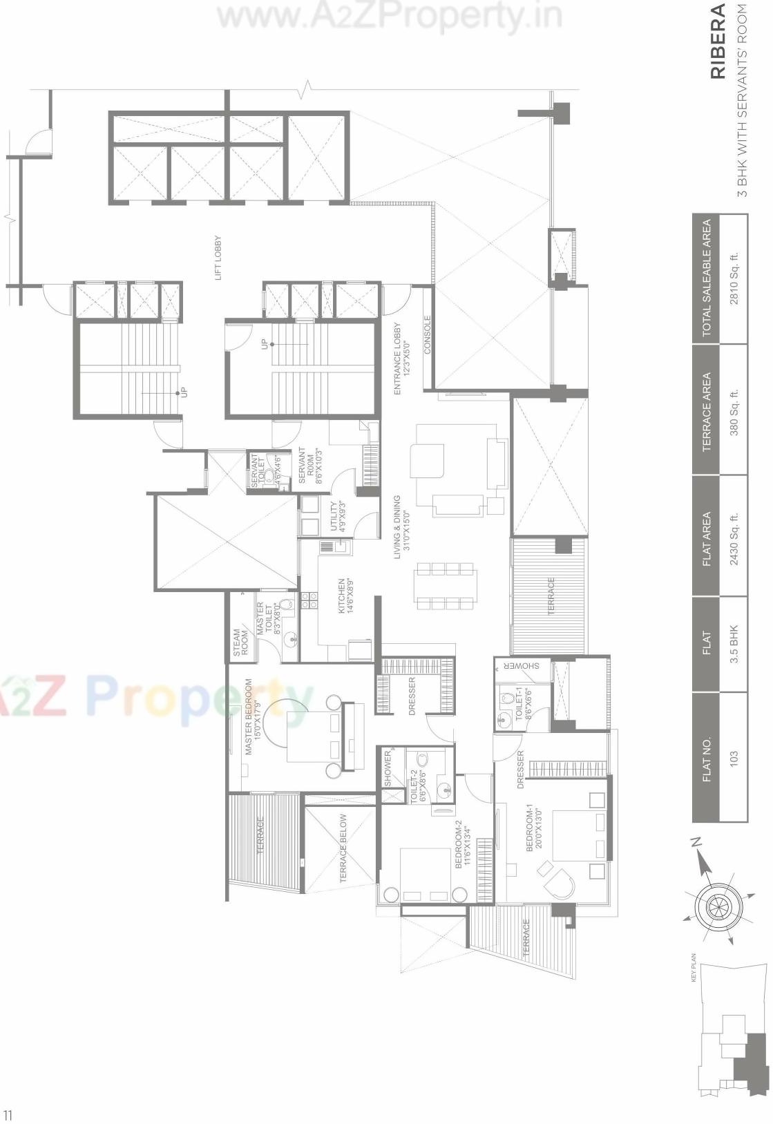 Layout of real estate project Marvel Ribera located at Pune-m-corp, Pune, Maharashtra
