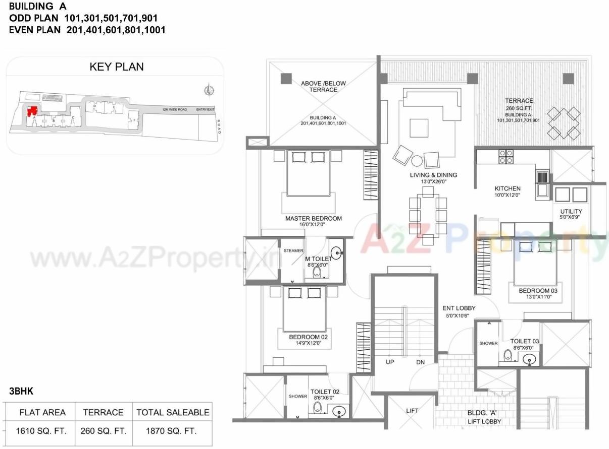 Layout of real estate project Marvel Sera A,b,c located at Hadapsar, Pune, Maharashtra