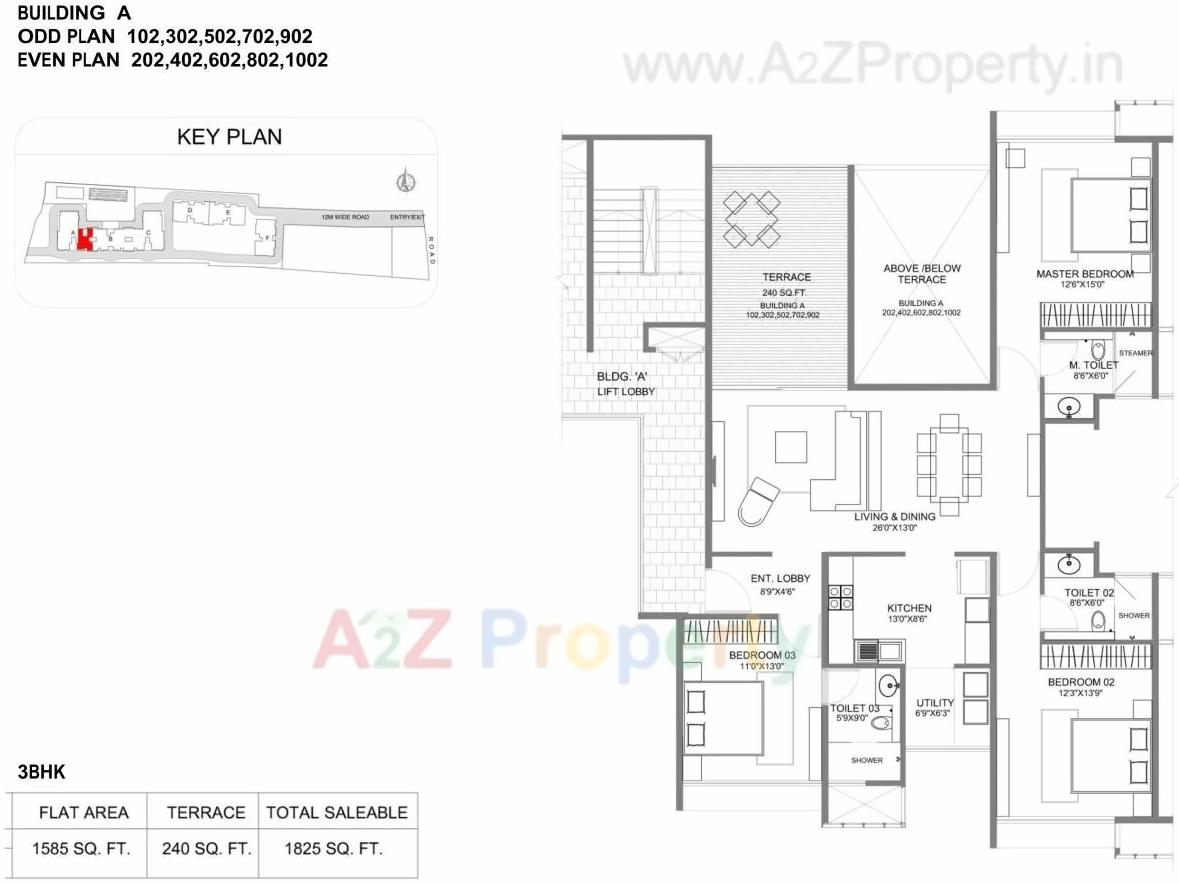 Layout of real estate project Marvel Sera A,b,c located at Hadapsar, Pune, Maharashtra