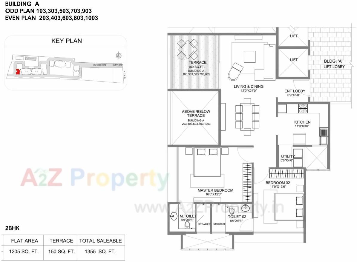 Layout of real estate project Marvel Sera A,b,c located at Hadapsar, Pune, Maharashtra