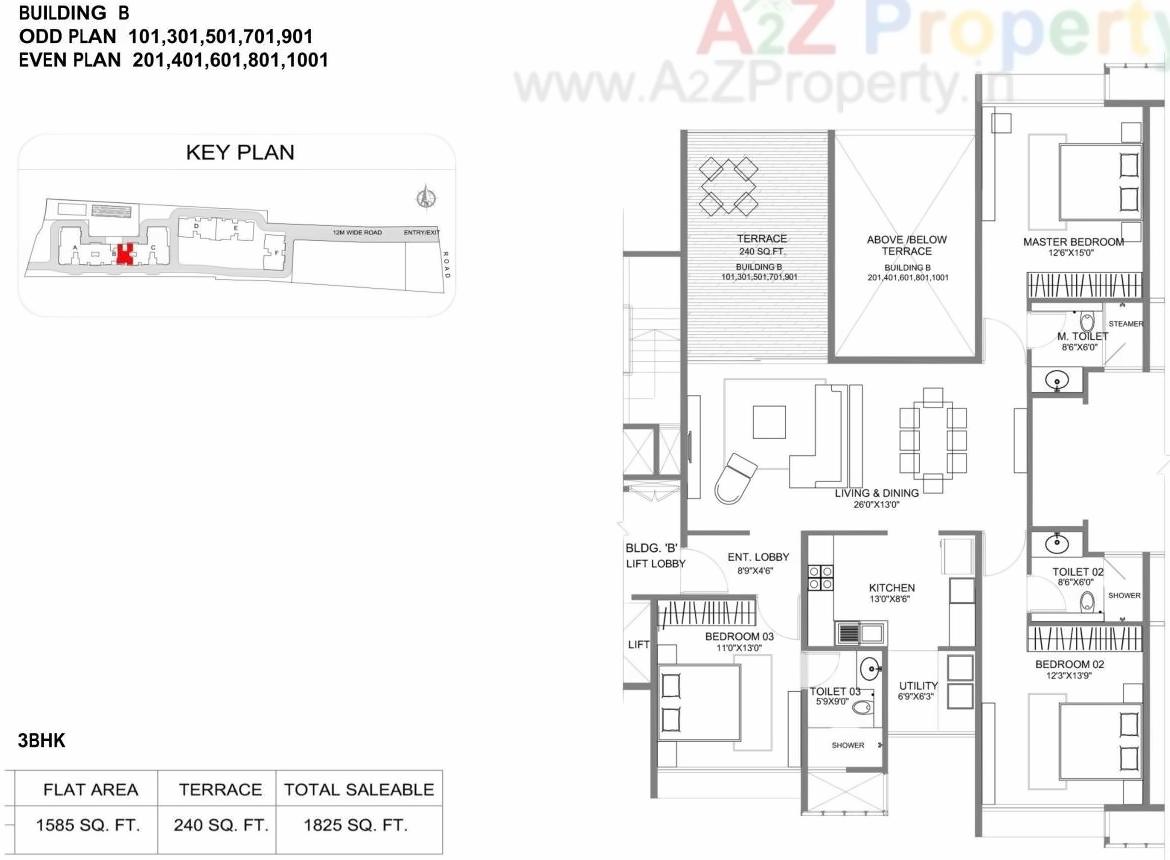 Layout of real estate project Marvel Sera A,b,c located at Hadapsar, Pune, Maharashtra