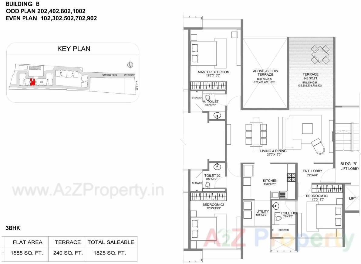 Layout of real estate project Marvel Sera A,b,c located at Hadapsar, Pune, Maharashtra