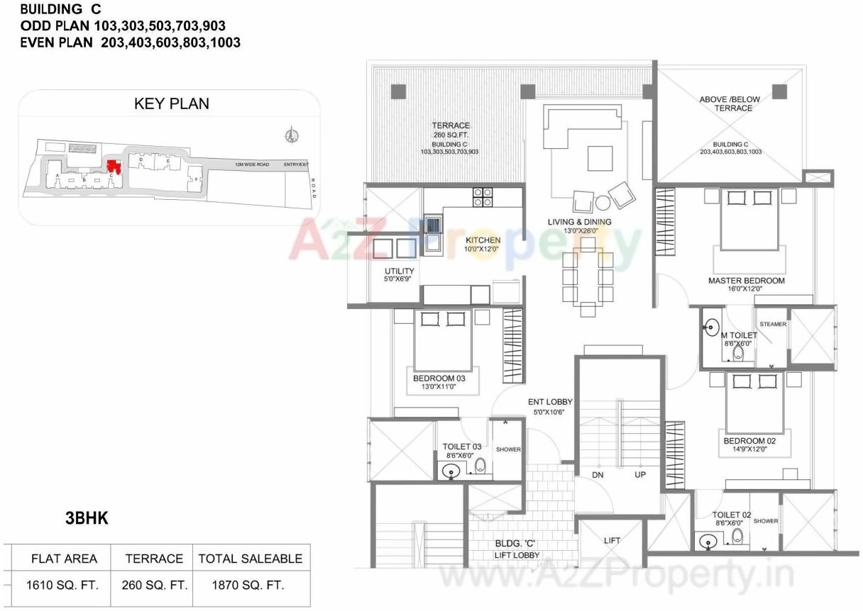 Layout of real estate project Marvel Sera A,b,c located at Hadapsar, Pune, Maharashtra