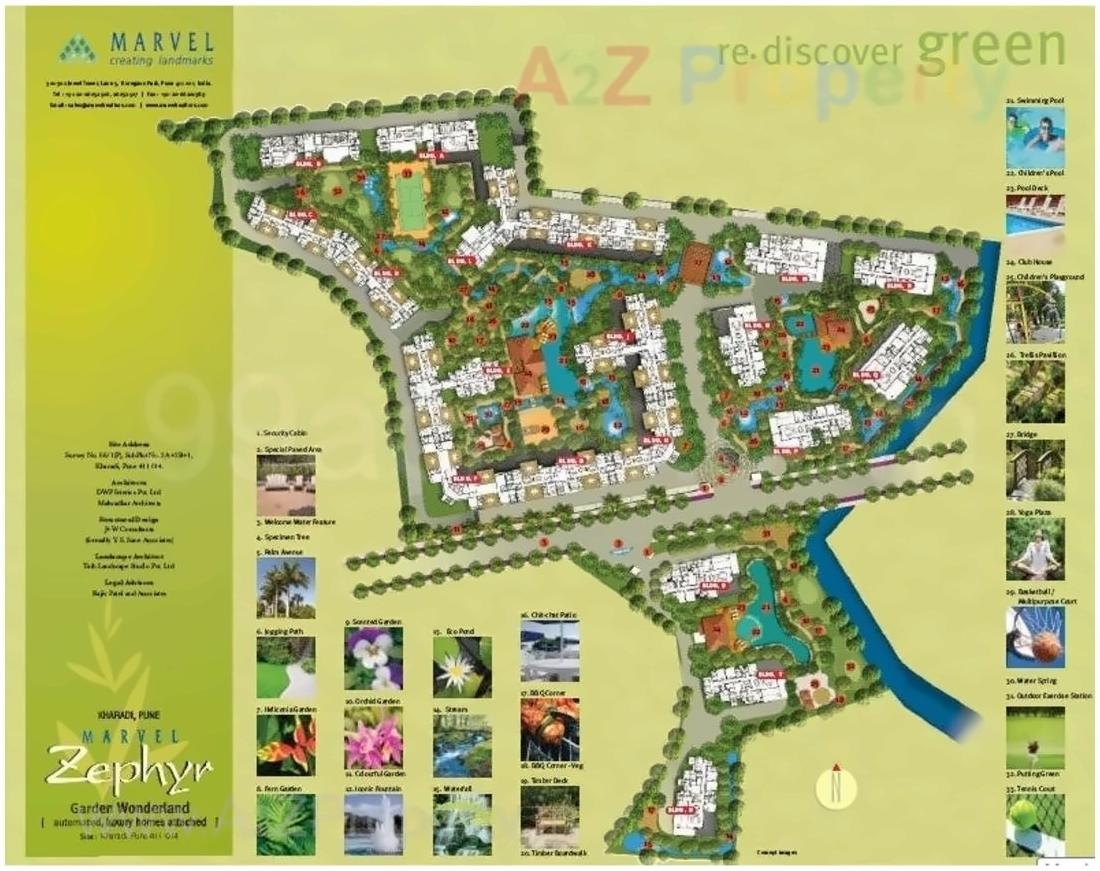 Layout of real estate project Marvel Zephyr  U located at Kharadi, Pune, Maharashtra