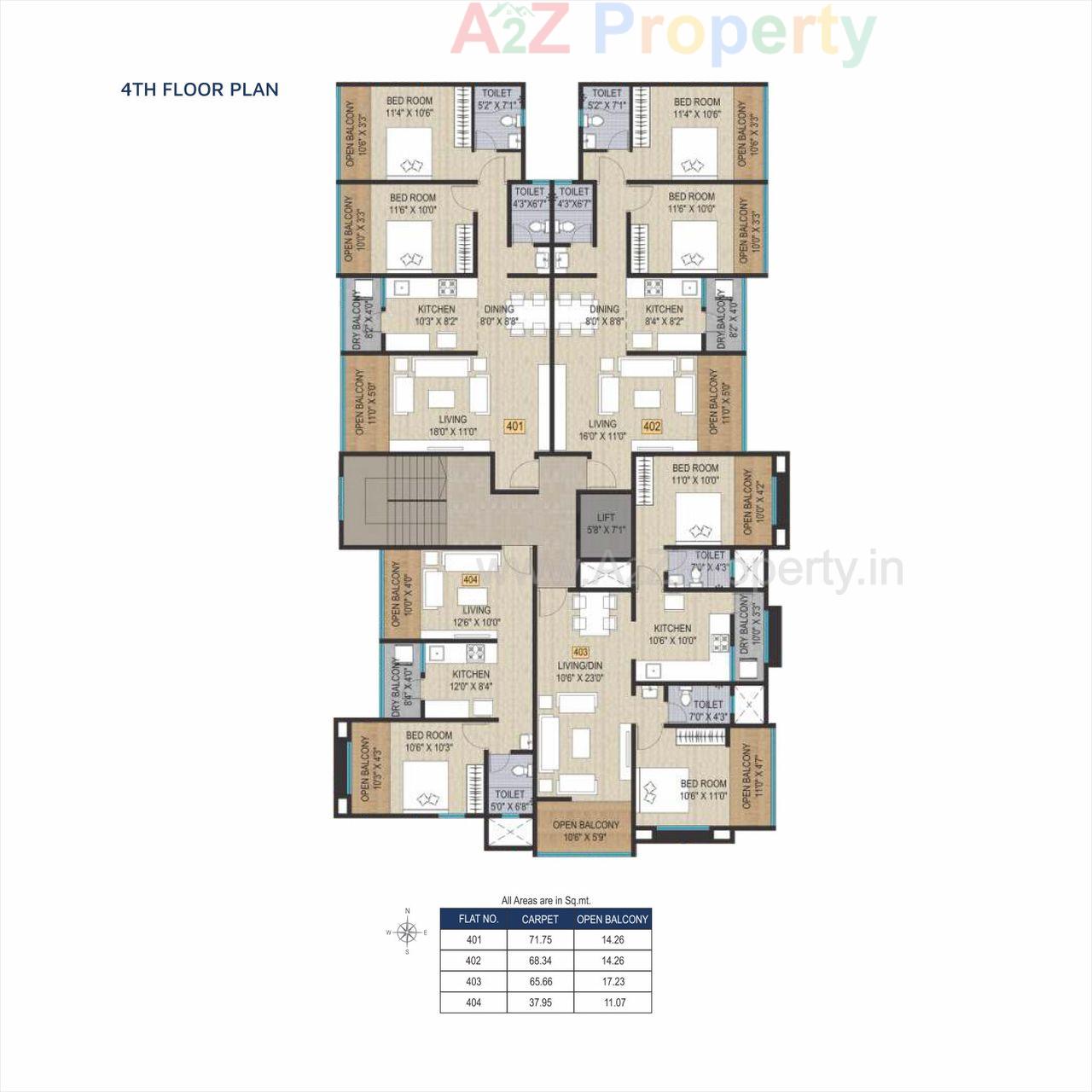 4th Floorplan of real estate project Mayank located at Mundhawa, Pune, Maharashtra