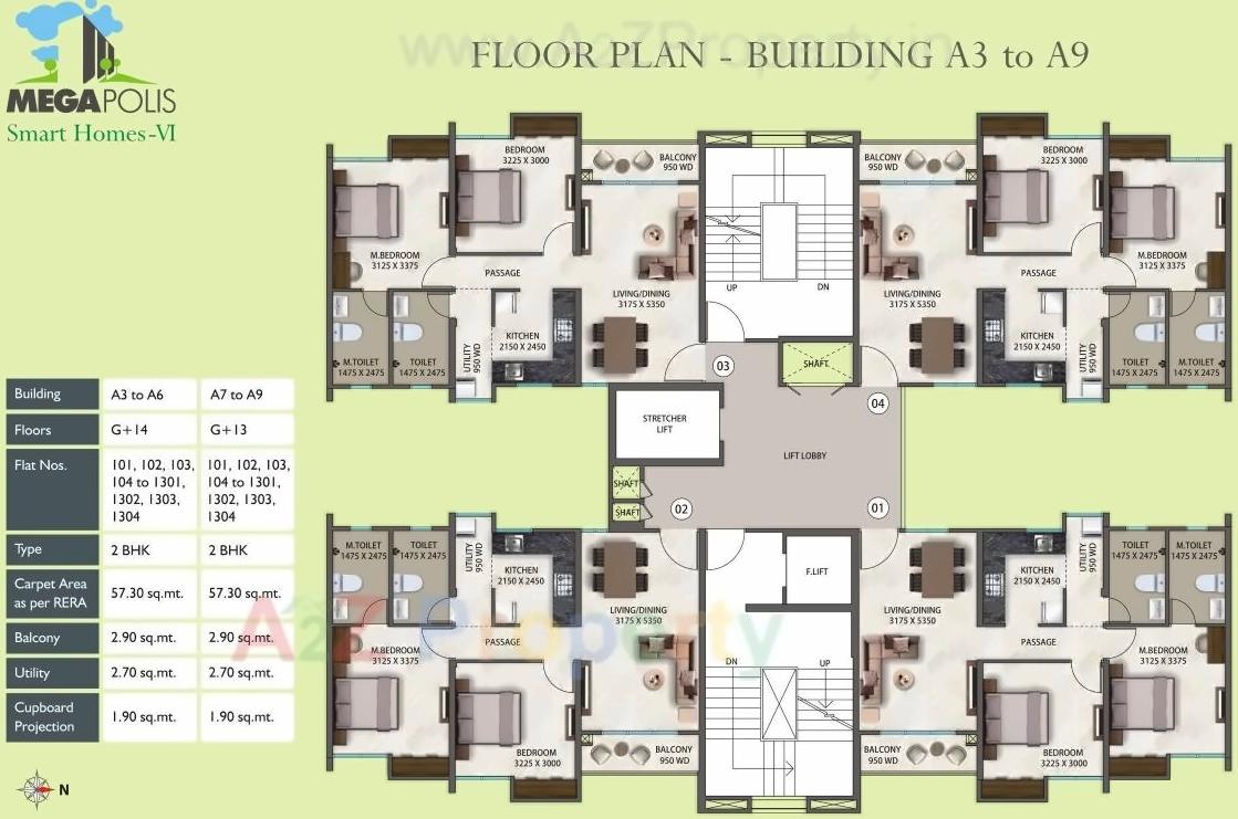Layout of real estate project Megapolis Saffron   A3 To located at Hinjavadi-ct, Pune, Maharashtra