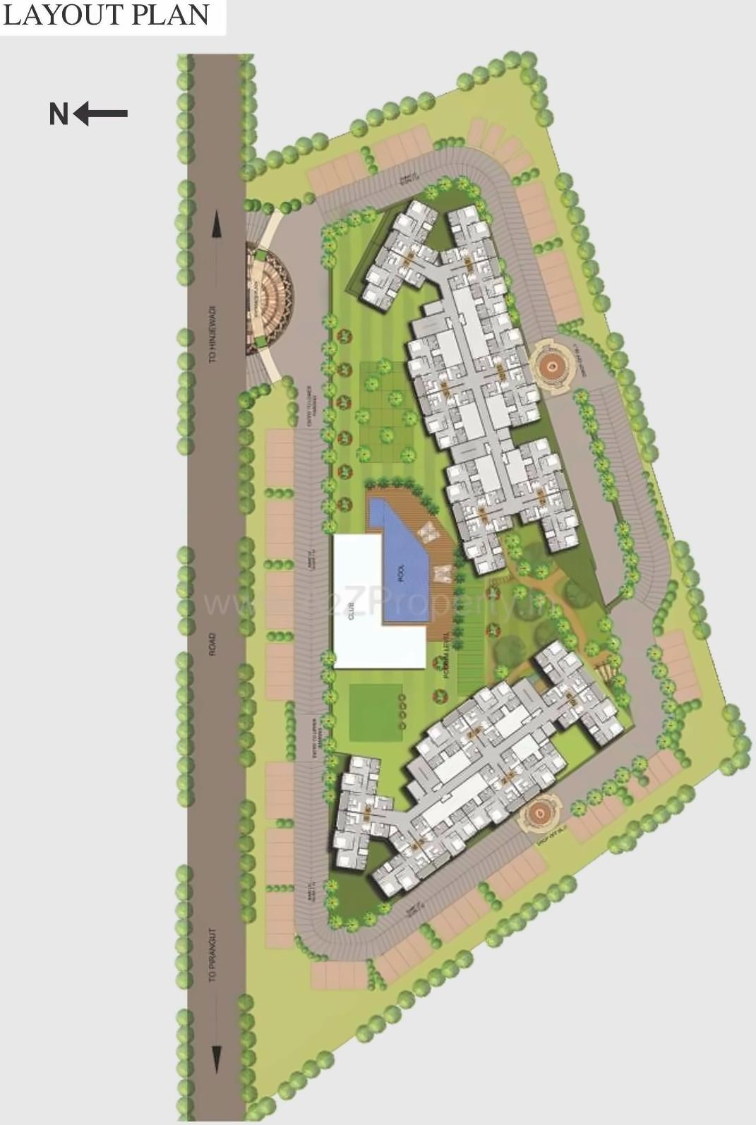 Layout of real estate project Megapolis Symphony located at Hinjavadi-ct, Pune, Maharashtra