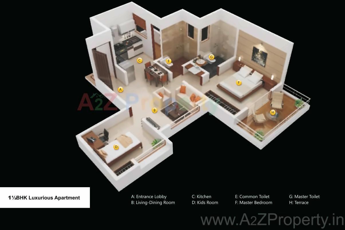 Layout of real estate project Micasaa located at Wagholi, Pune, Maharashtra