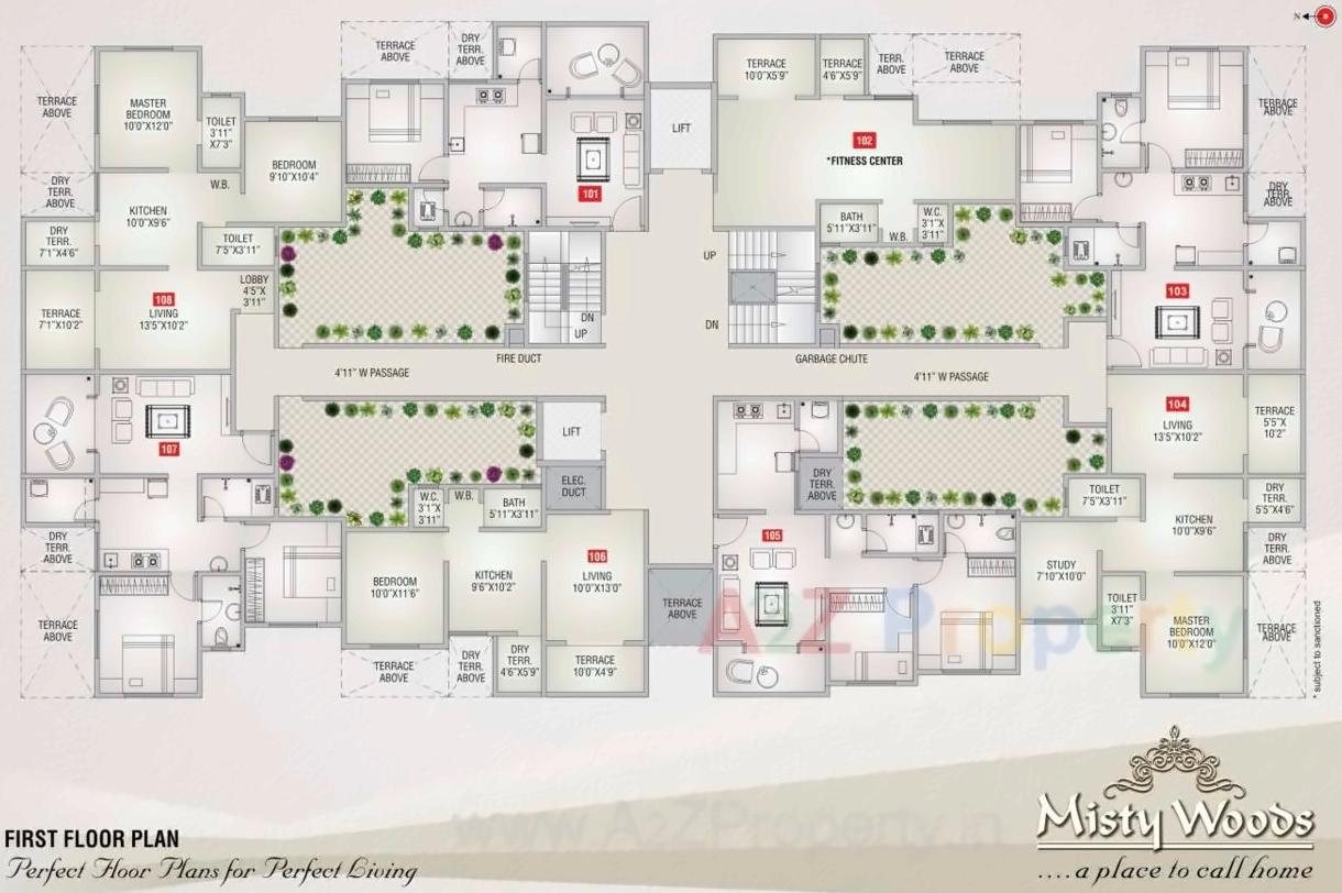 Layout of real estate project Misty Woods located at Pimpri-chinchawad-m-corp, Pune, Maharashtra