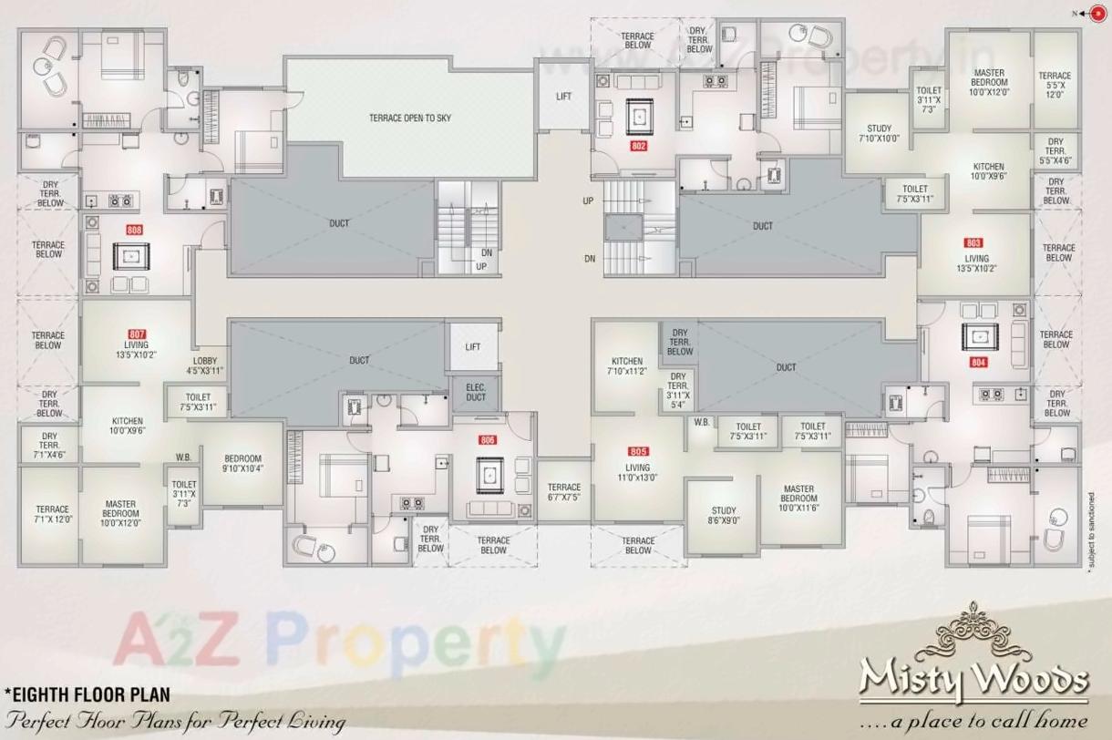Layout of real estate project Misty Woods located at Pimpri-chinchawad-m-corp, Pune, Maharashtra