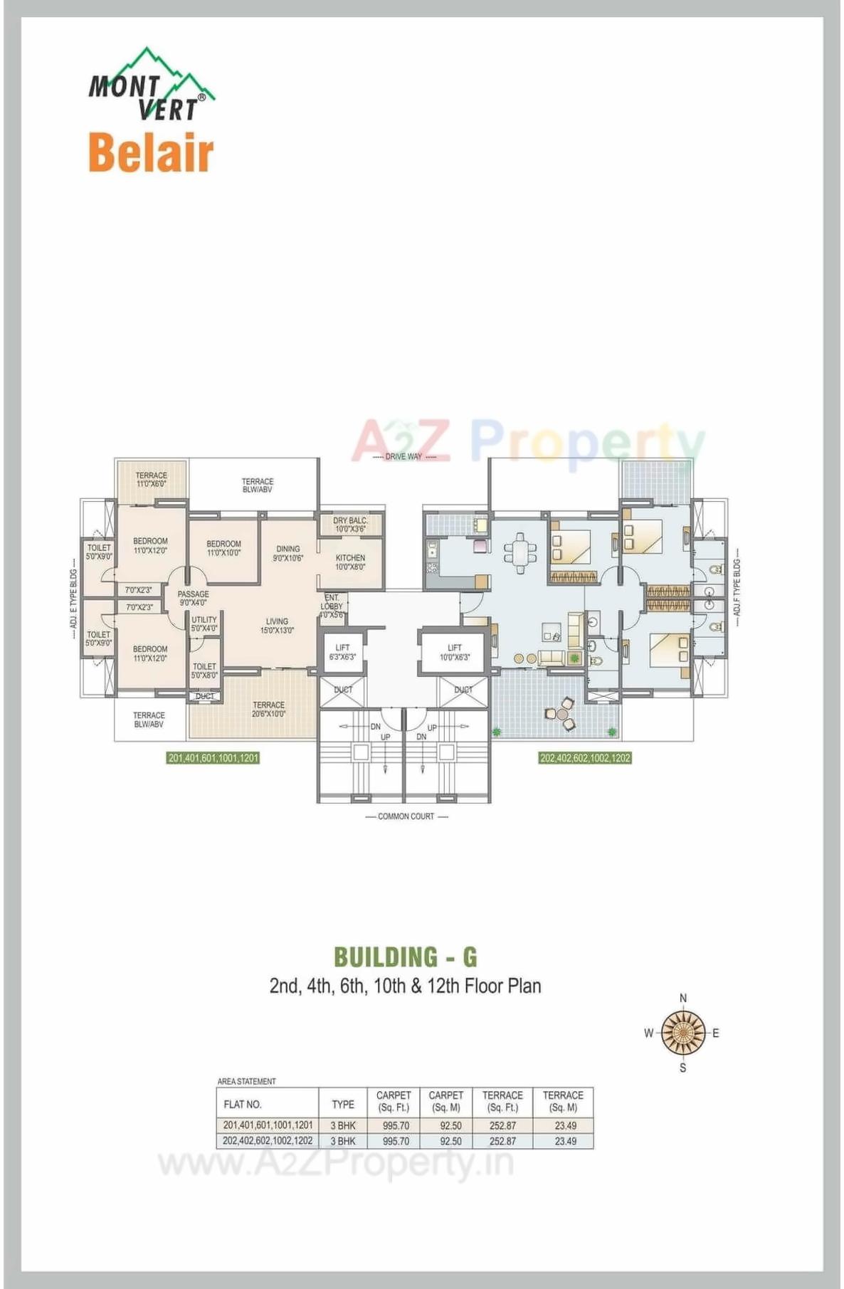 Layout of real estate project Mont Vert Belair located at Bhugaon, Pune, Maharashtra