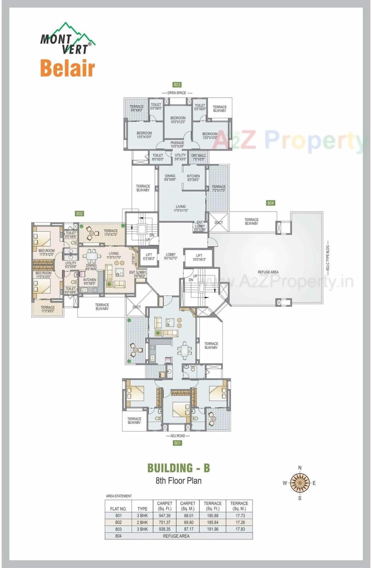Layout of real estate project Mont Vert Belair located at Bhugaon, Pune, Maharashtra