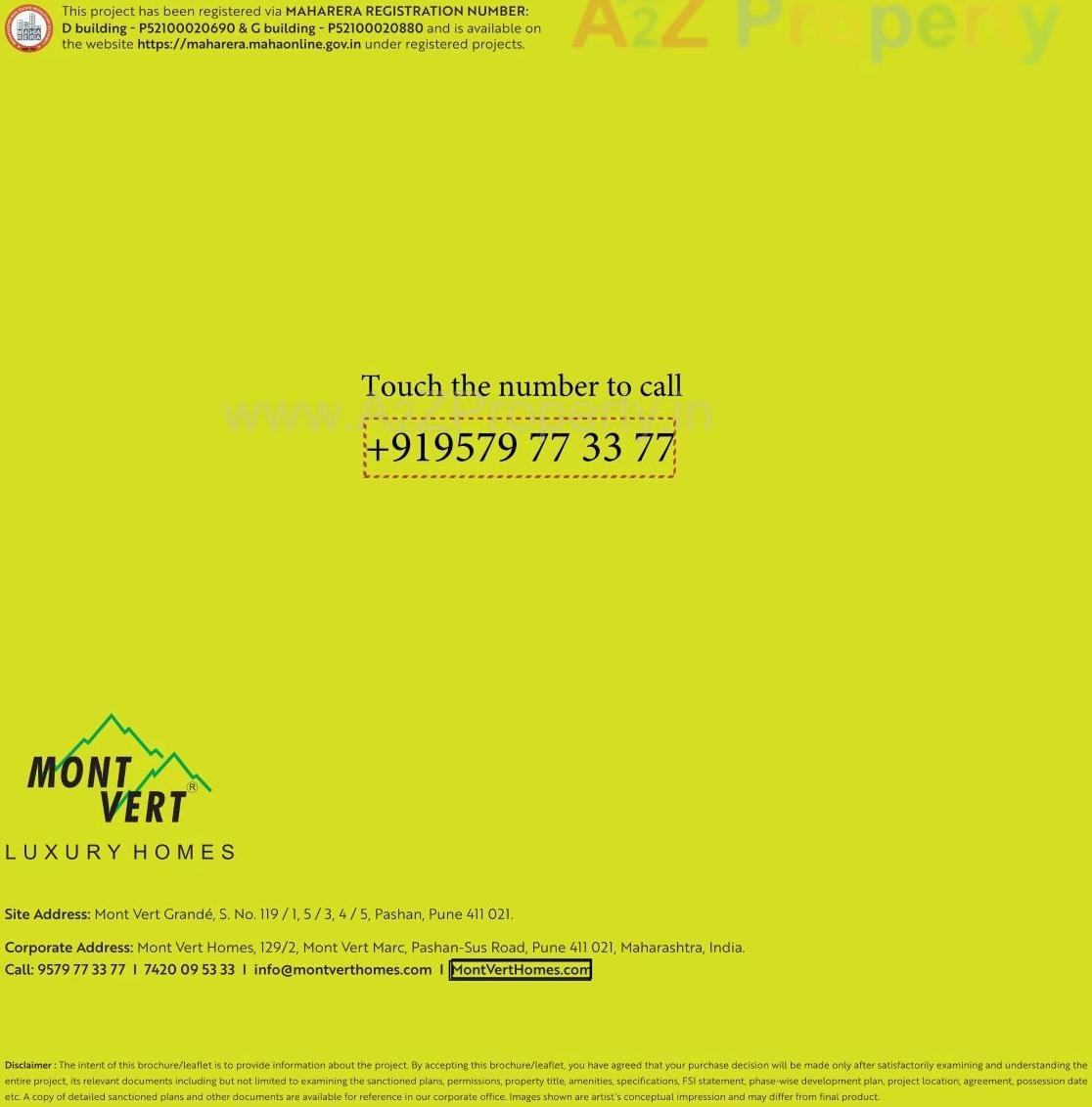  of real estate project Mont Vert Grande  Type G Plot located at Pashan, Pune, Maharashtra