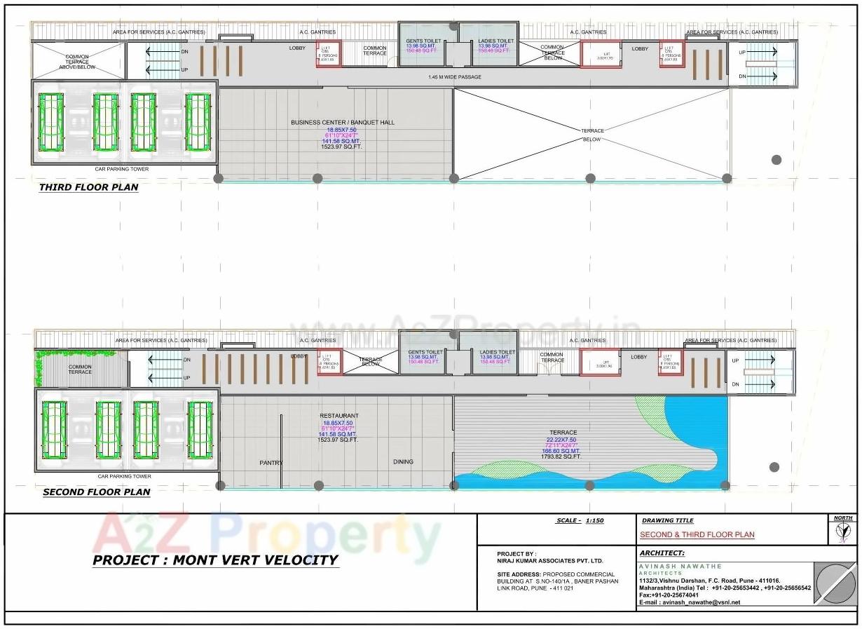 Layout of real estate project Mont Vert Velocity located at Pashan, Pune, Maharashtra