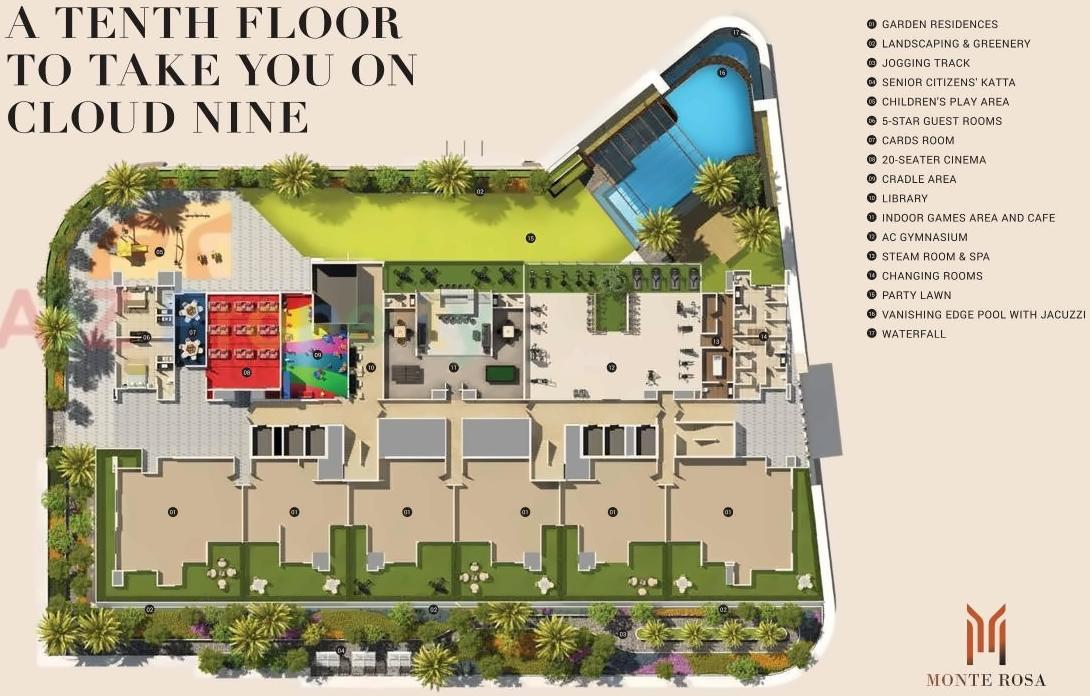 Layout of real estate project Monte Rosa located at Sinhgad-road, Pune, Maharashtra