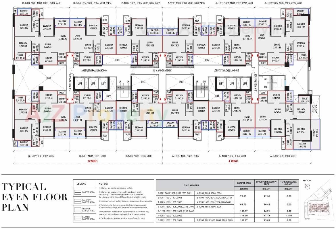 Layout of real estate project Monte Rosa located at Sinhgad-road, Pune, Maharashtra