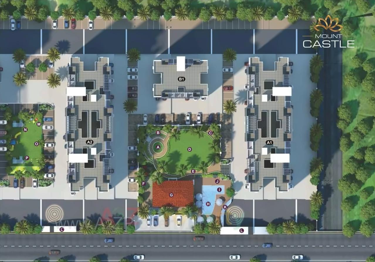 3D Elevation of real estate project Mount Castel located at Wagholi, Pune, Maharashtra