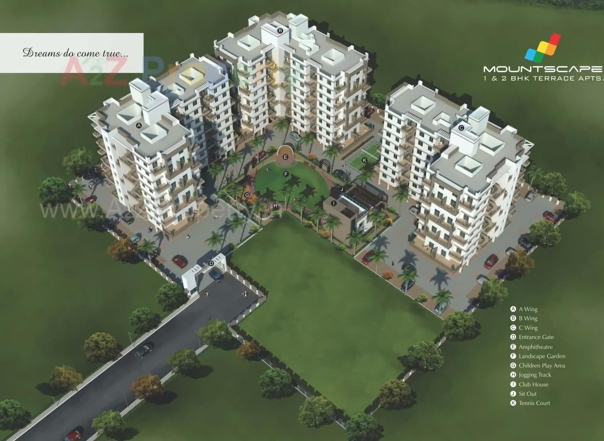 3D Elevation of real estate project Mountscape located at Pisoli, Pune, Maharashtra