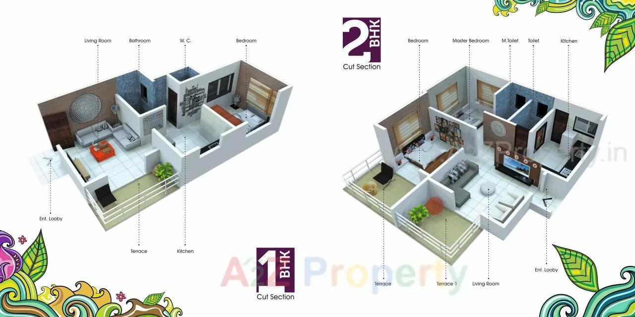 Layout of real estate project Muktai Aangan located at Kalas, Pune, Maharashtra