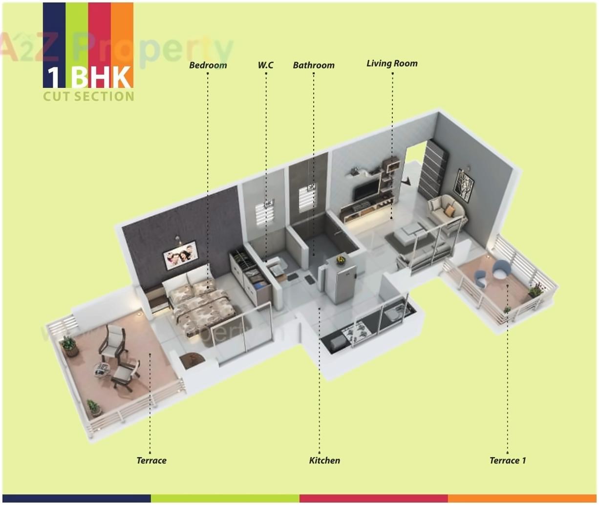 Layout of real estate project Muktai Angaan located at Khadki, Pune, Maharashtra