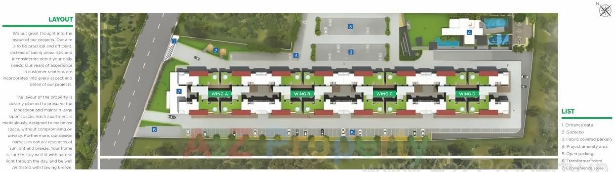 Layout of real estate project My Home Punawale located at Punawale, Pune, Maharashtra